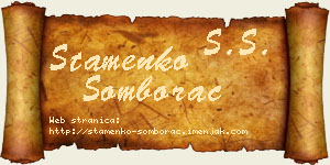 Stamenko Somborac vizit kartica